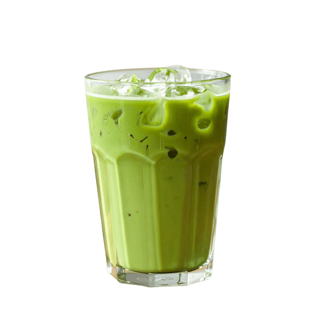 Refreshing iced matcha drink served at KS Grillz restaurant in Birmingham